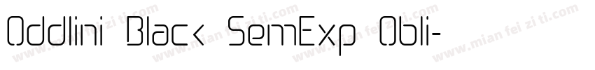 Oddlini Black SemExp Obli字体转换